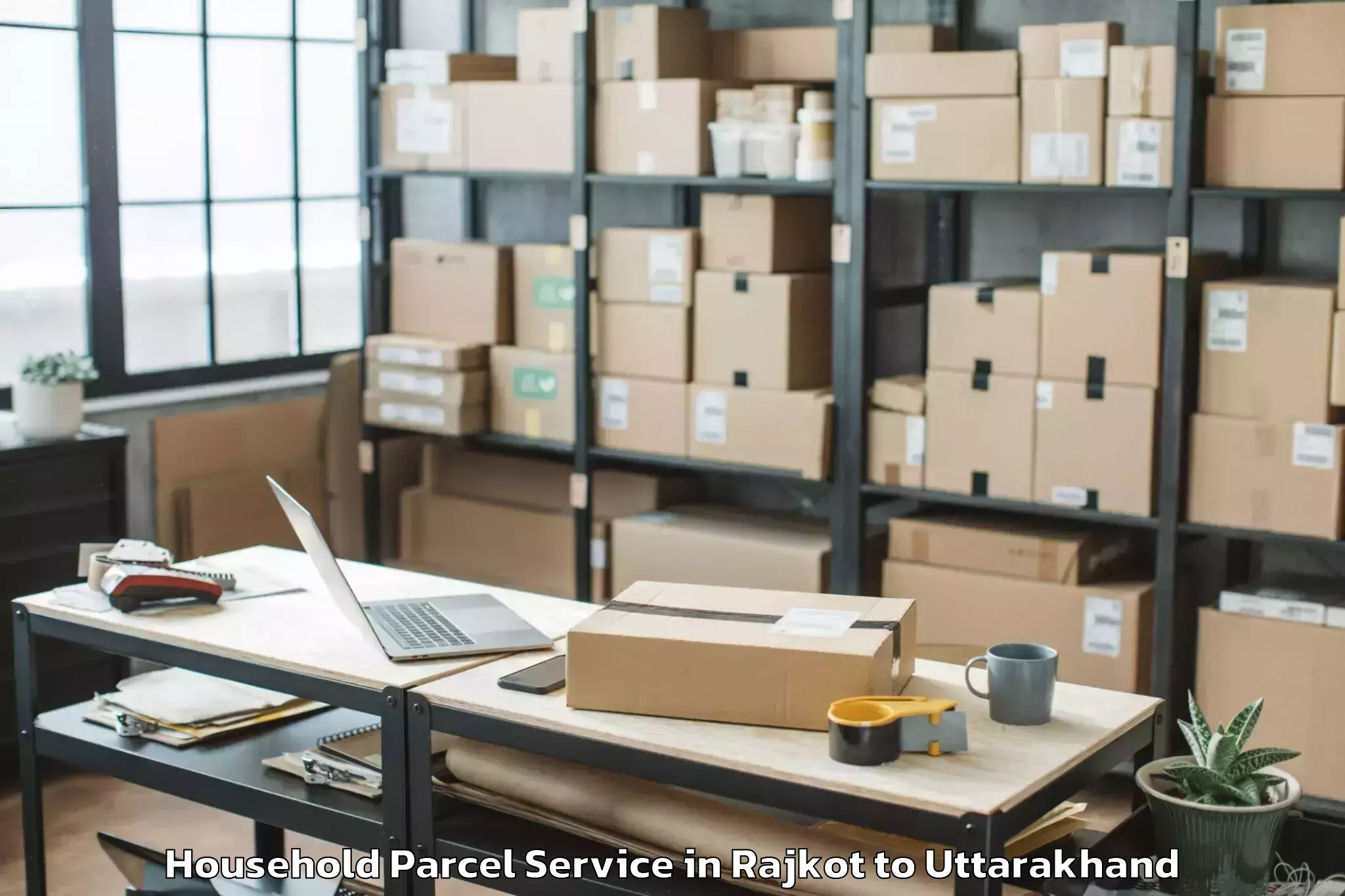 Book Rajkot to Lalkuan Household Parcel Online